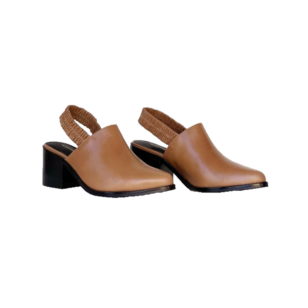Intentionally Blank Erika-2 mules in tan leather size 9.5 new
